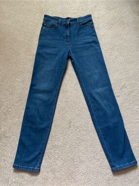 Olsen Mona Slim Straight‑Leg Jeans – Blue Wash - Size 26